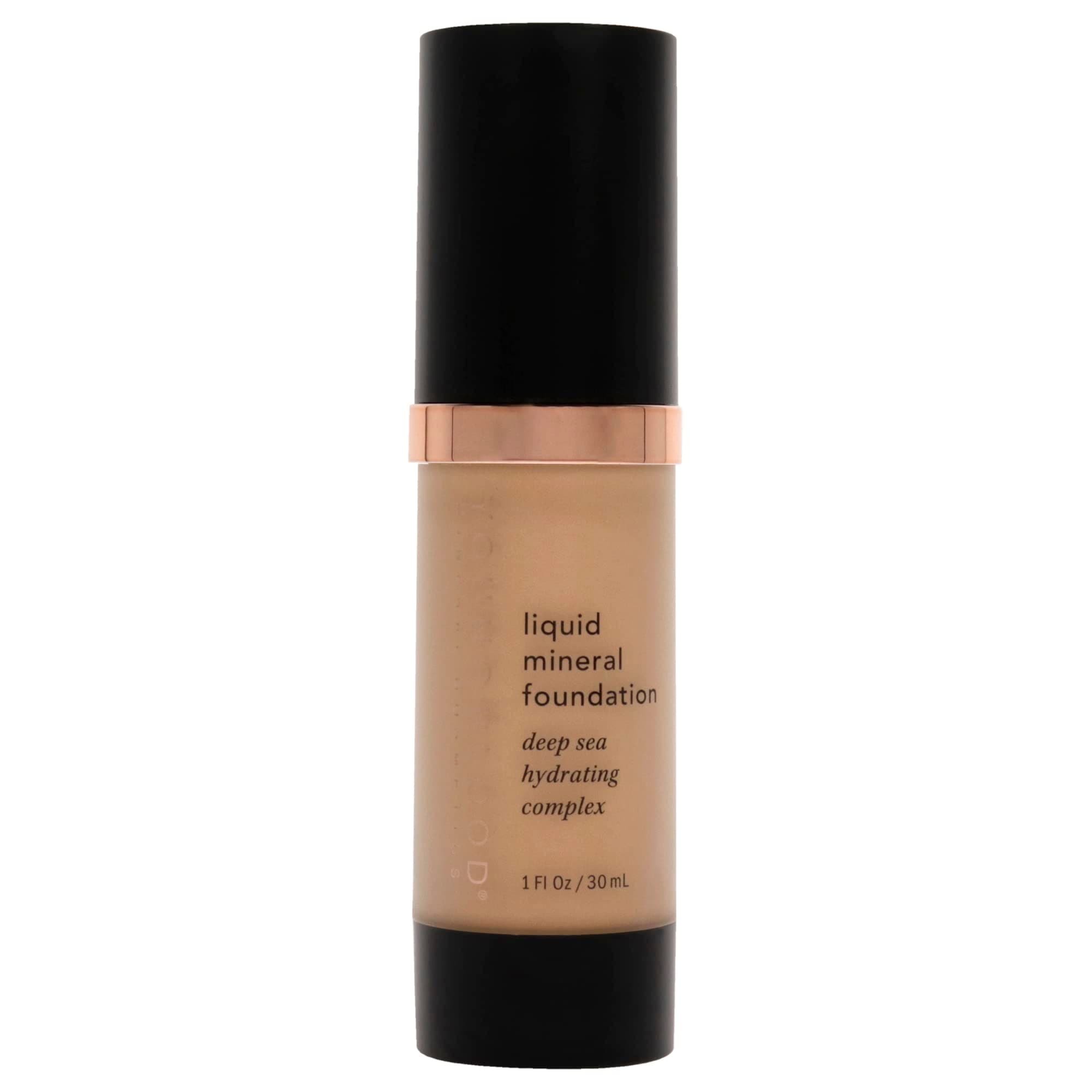 Liquid Mineral Foundation, Sun Kissed | Lightweight, Dewy Full Coverage Makeup for Dry Skin | Poreless, Flawless Tinted Glow | Vegan, Cruelty Free, Gluten-Free