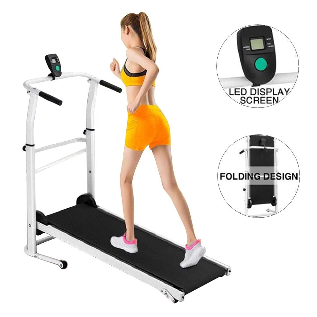 Treadmill Folding Manual Working Machine Cardio Fitness Exercise Incline Home Running Machine