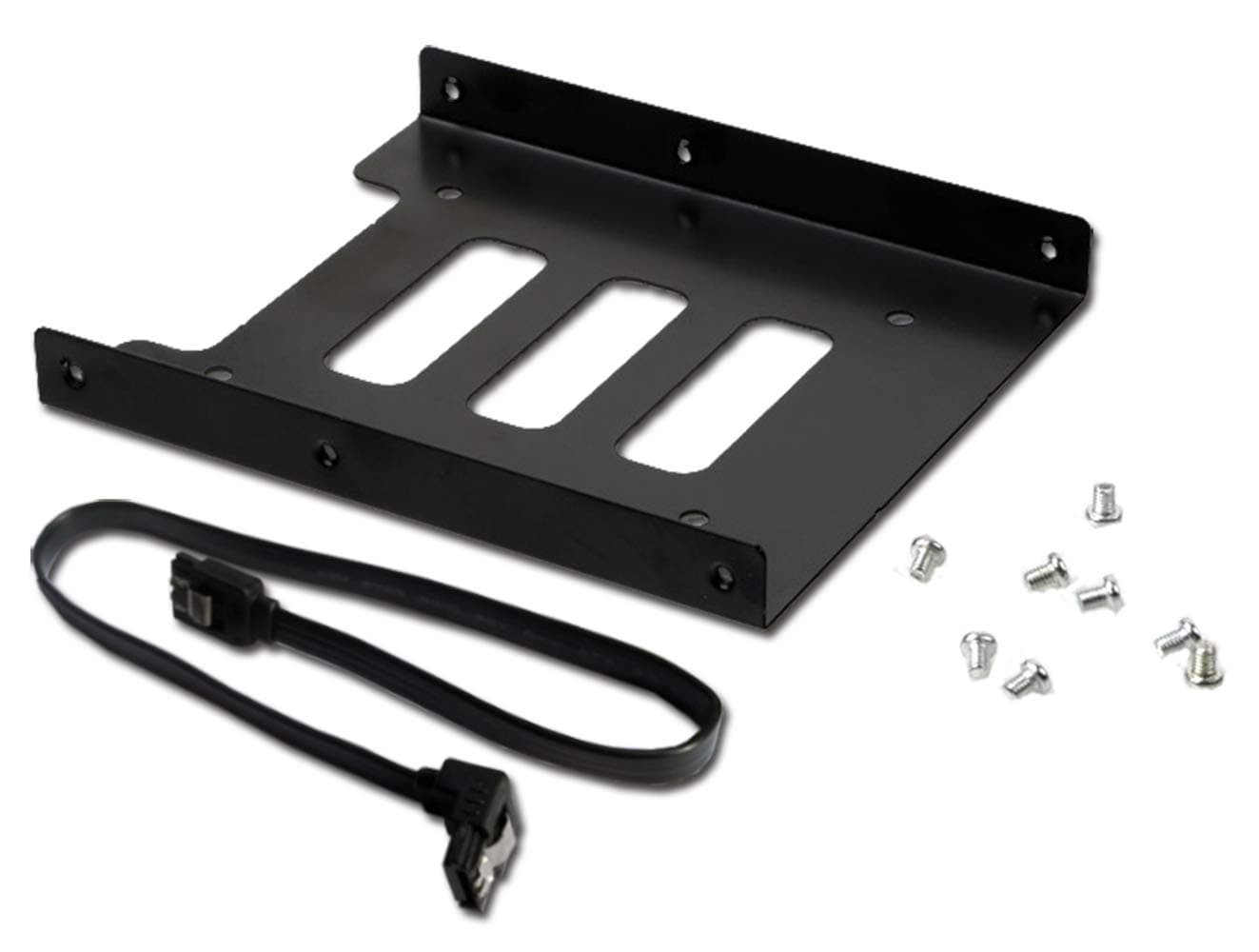 2.5" to 3.5" Internal SSD/HDD Mounting Kit, Metal Bracket Adapter with SATA 3.0 Cable