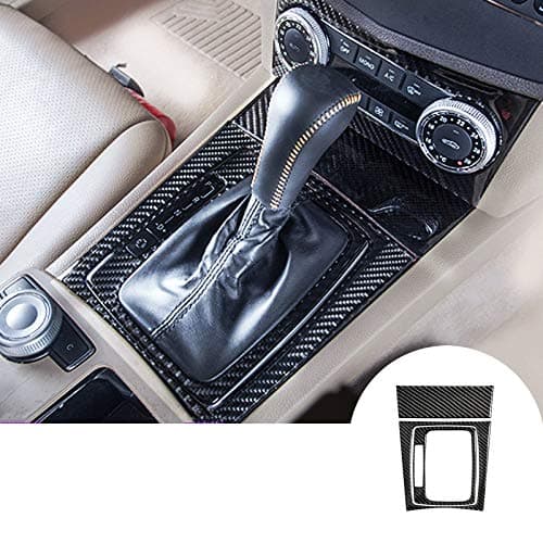 Carbon Fiber Interior Center Console Gear Box Trim Cover 3pcs for Mercedes-Benz C Class W204 S204 2007-2013