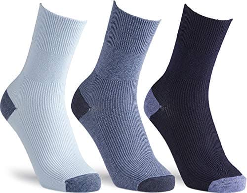 Cosyfeet Extra Roomy Cotton-rich Softhold® Contrast Heel & Toe Socks