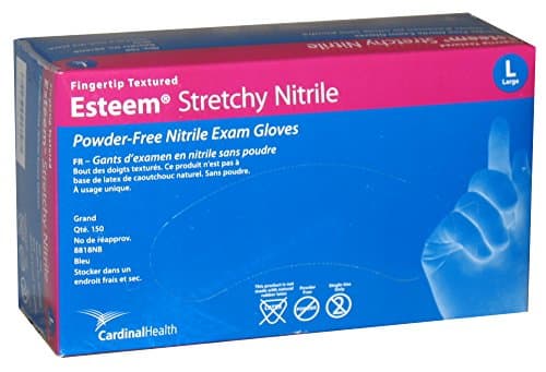 558818NBBX - Esteem Stretchy Nitrile Gloves, Large, Blue