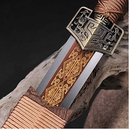 Golden Balde Katana 9260 Spring Steel Japanese Samurai Sword Funcational Real Katana Full Tang balde Very Sharp