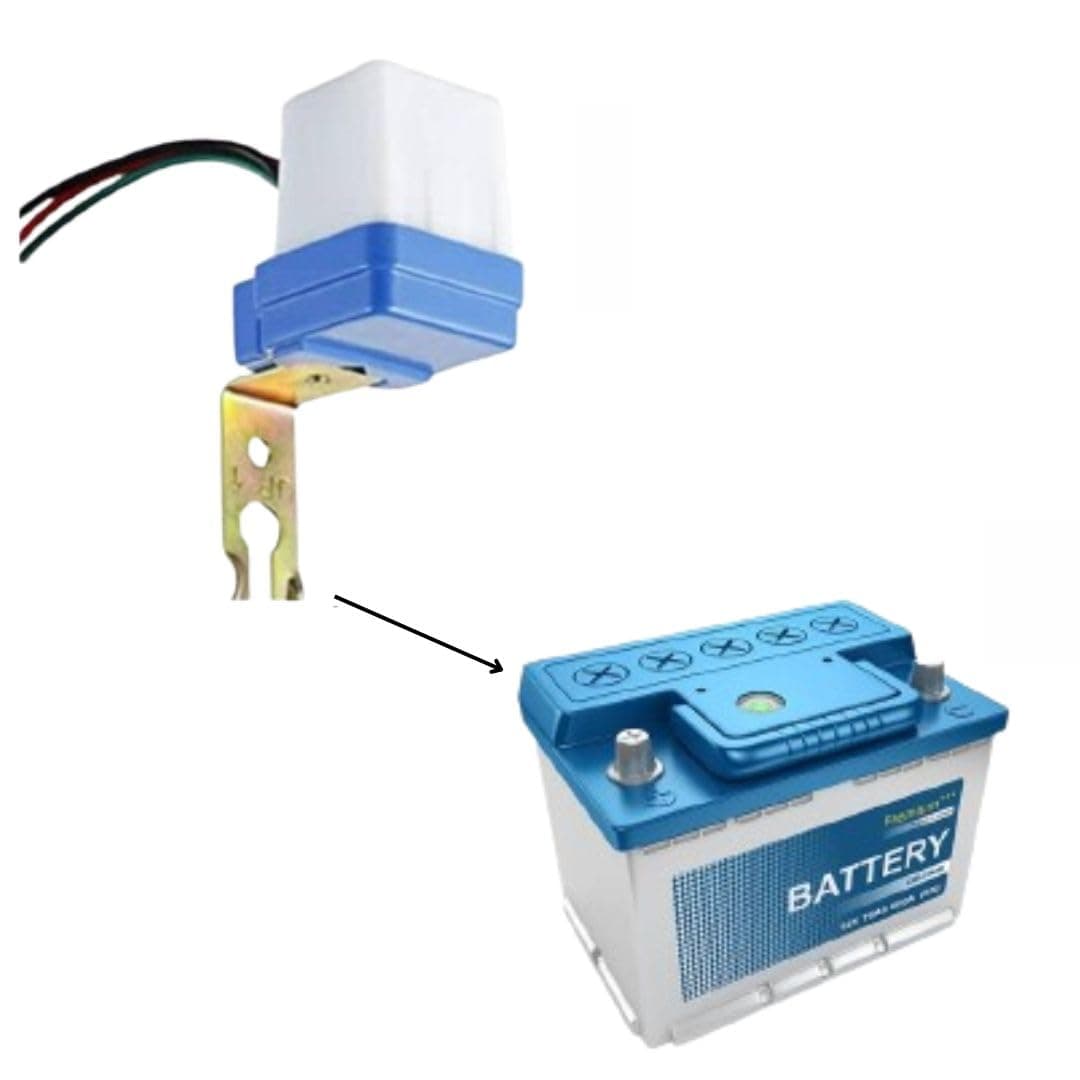 12Volt DC Battery Operated Auto Day/Night On-Off Photocell Sensor Switch For Lights, Water Proof, LDR Sensor Switch For Garden, Outdoor Home Lights (2)