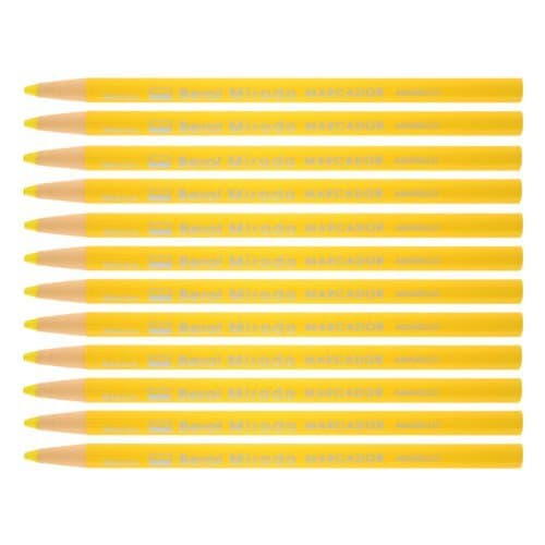 Berol Mirado Peel-Off China Markers, Yellow - Pack of 12
