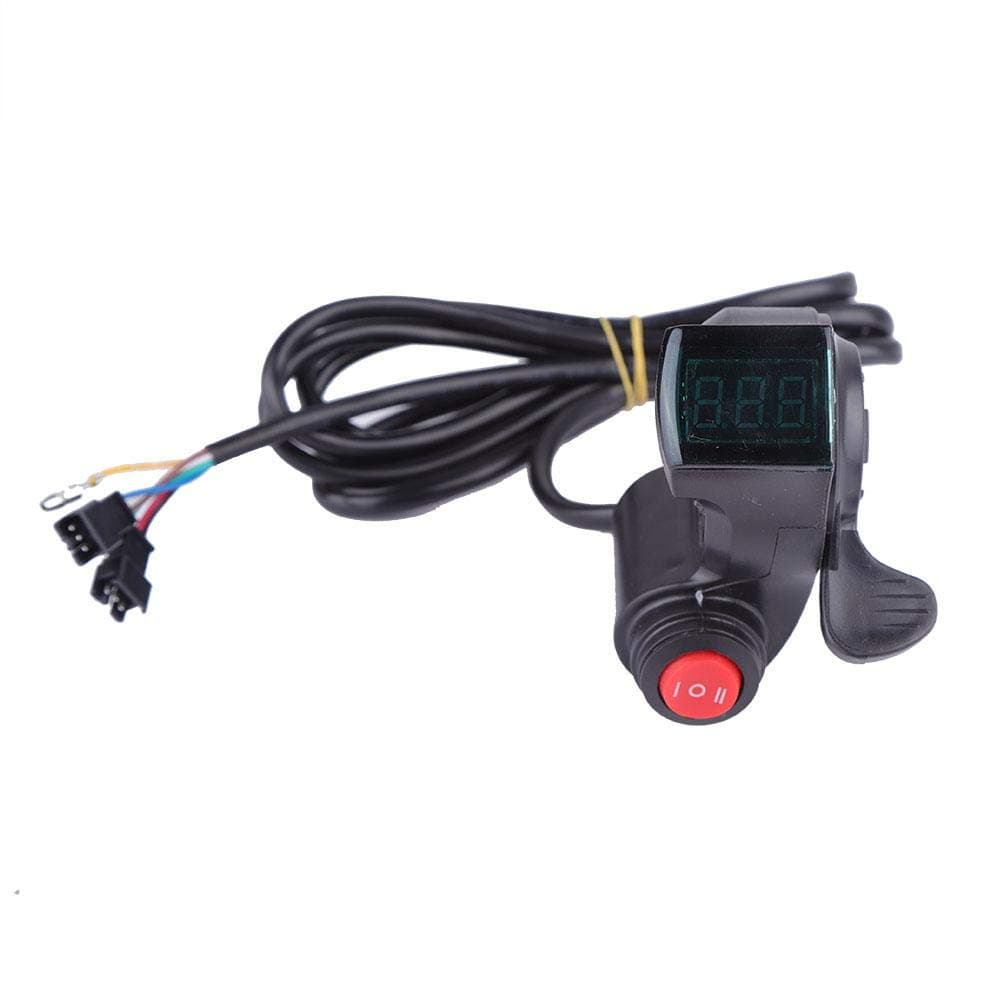 VGEBY Electric Scooter Thumb Throttle Speed Control for Electric Bike Speed Switch with LCD Voltage Digital Display