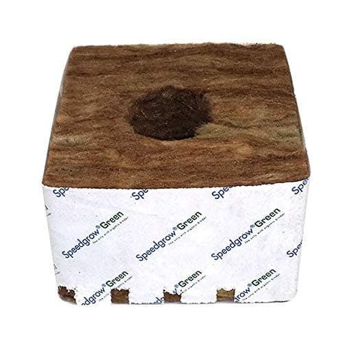 Spedgrow Pack of 10 Rock Wool Cubes 10 x 10 x 6.5 Hole 38 x 35 mm