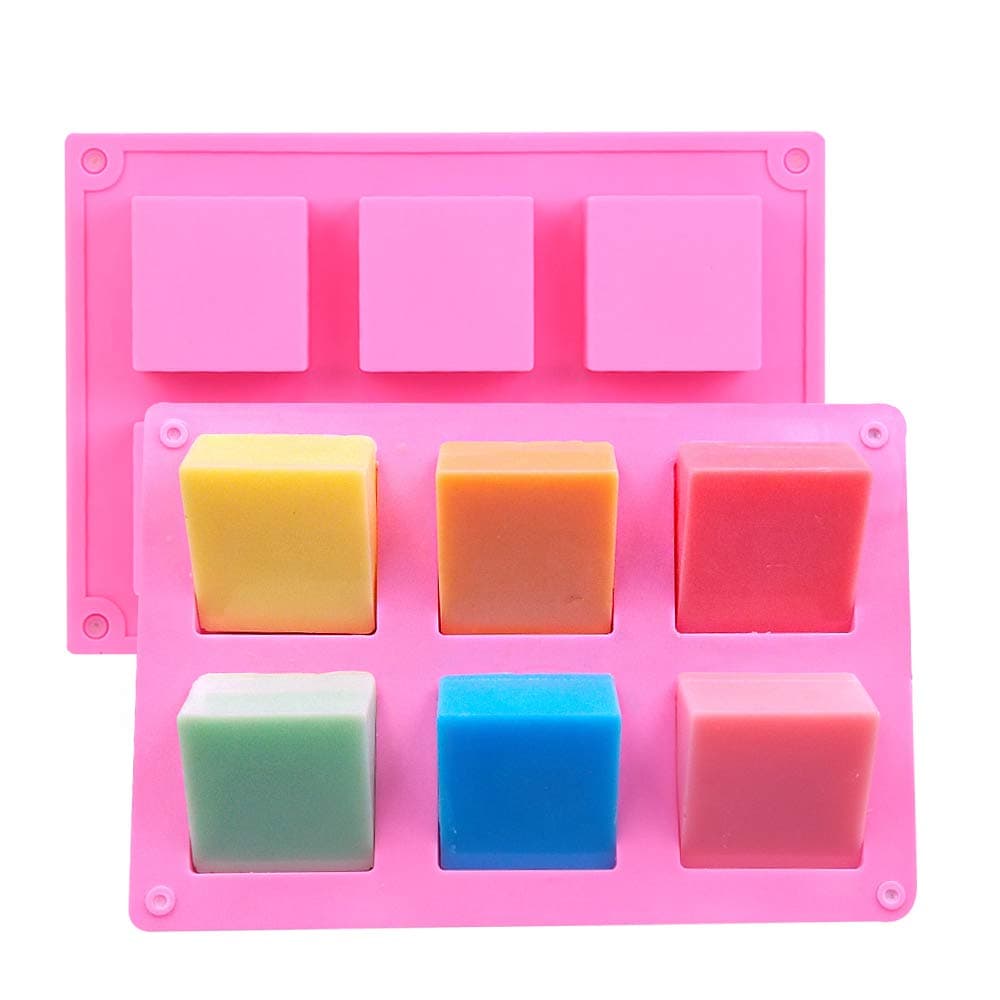Soap Silicone Molds 2pcs 12 Cavities Square Baking Mold for Soap Candles and Jelly