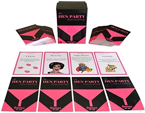 Premium Hen Party Dare Cards x 101, Hen Party Accessories, Includes 8 Ice Breaking Game Ideas.