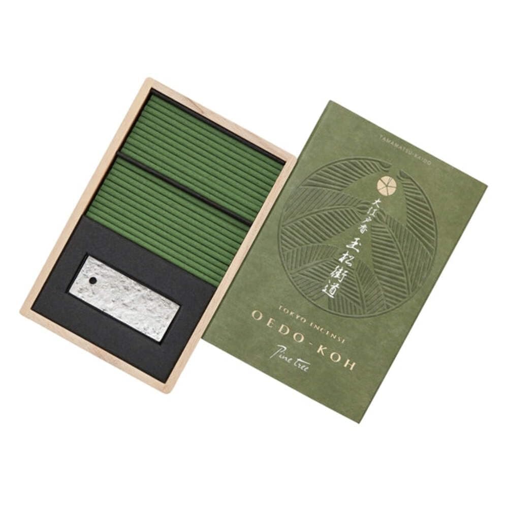 OEDO-KOH - Pine Tree 60 Sticks w/ Incense Holder by NIPPON KODO, Japanese Quality Incense
