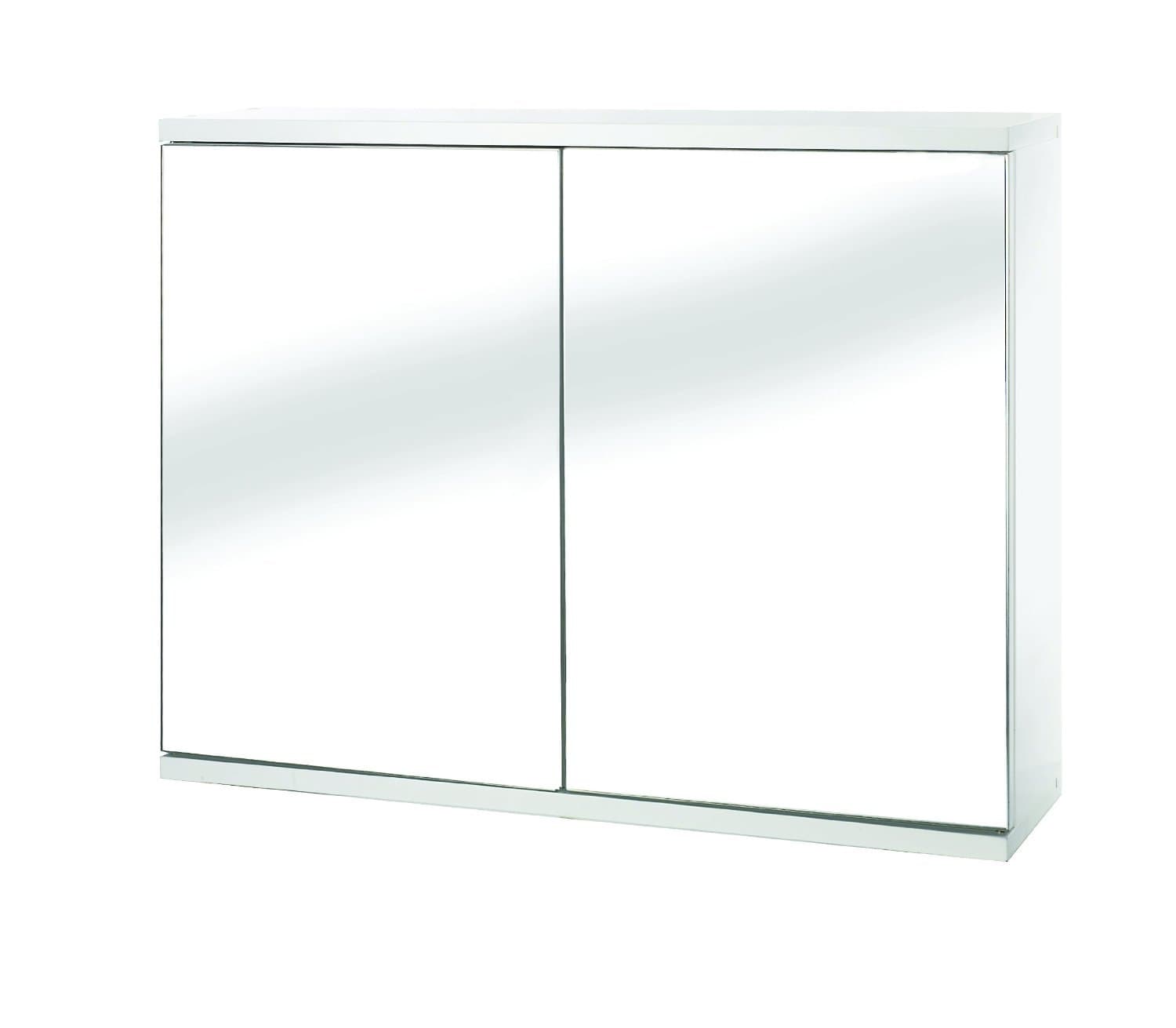 Croydex Simplicity Self-Assembly 2 Door Mirror Cabinet (FSC MDF), White