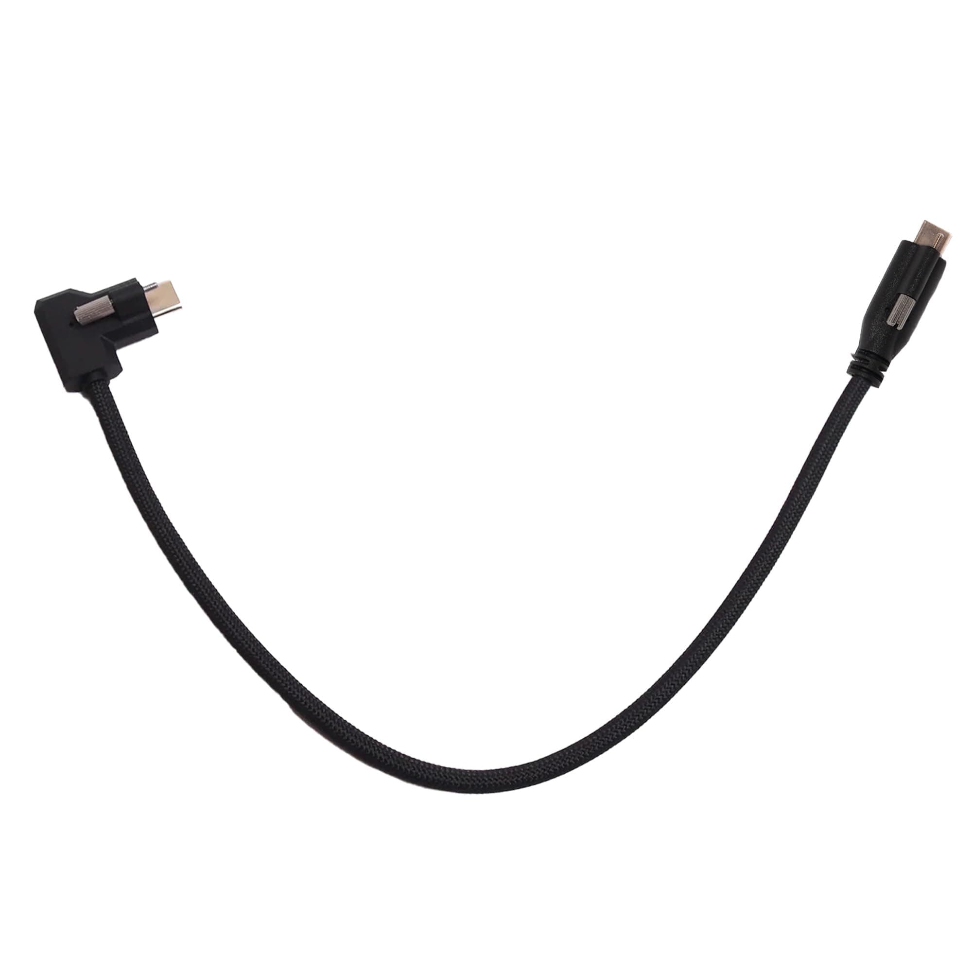 Locking EVF USB C Cable for Blackmagic Pyxis and URSA Cine 12K Monitor | 30cm (12") Red | 20 Gbps | 100W | Secure Cable Lock | Pyxis Monitor | Blackmagic Camera EVF USB C Cable