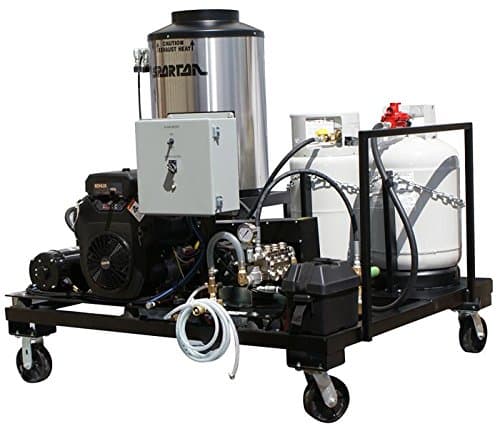 Spartan Super Fury II GA-P/PE Hot Water Pressure Washer, OHV Electric Start Propane Engine, 3000 psi, 5.0 GPM