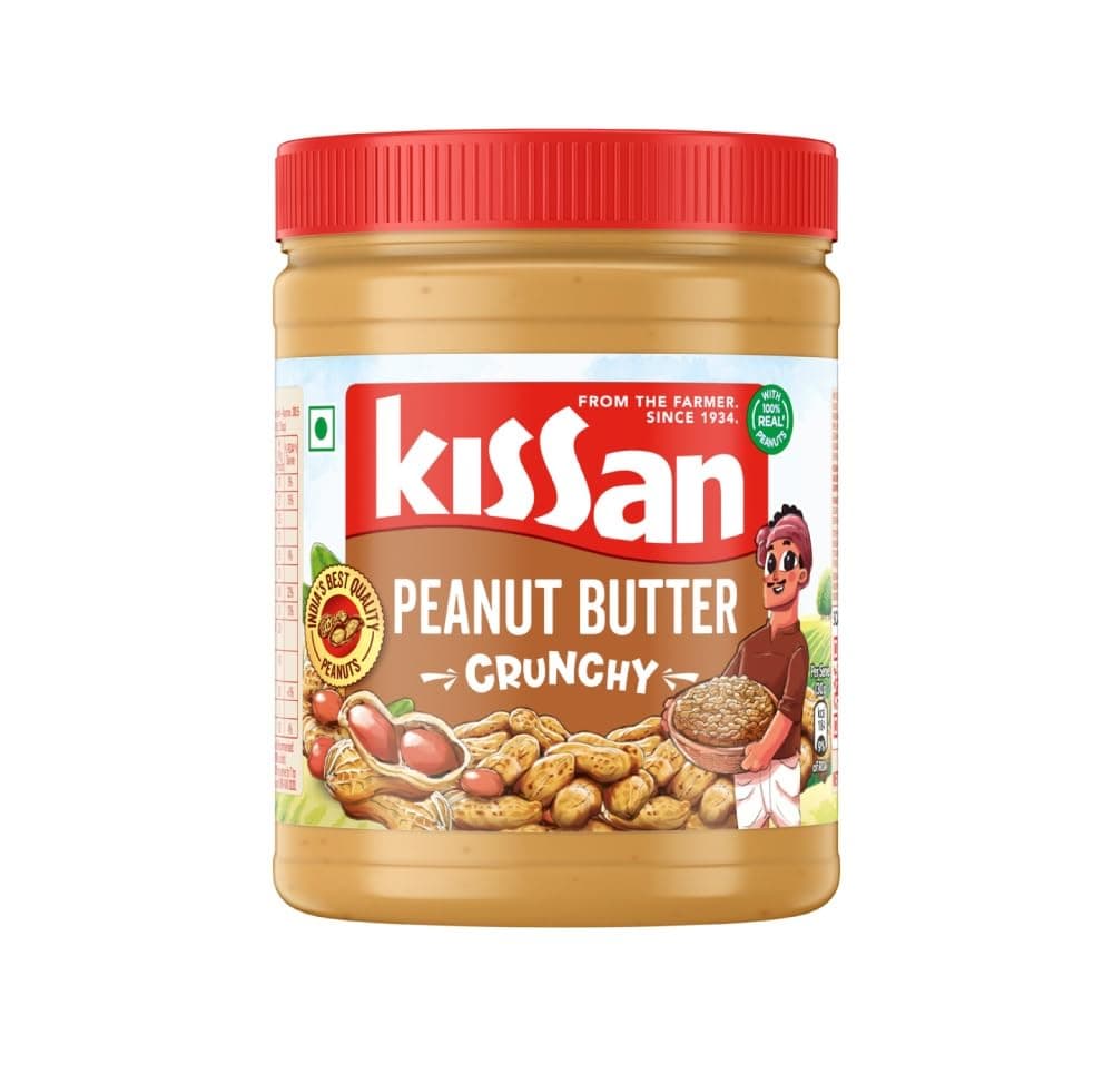 Kissan Crunchy Peanut Butter | High Protein | With Perfectly Roasted Peanuts | Naturally Gluten Free, 920 g