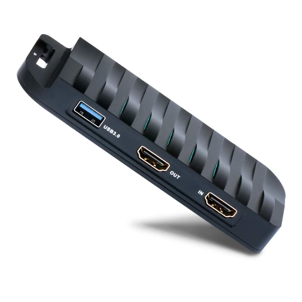 HDMI Capture Card, USB3.0 HDMI Game Video Capture Card 4K 30FPS,HD 1080P 60FPS, with Mic Input and HDMI Passthrough for PS3/ PS4 Xbox Wii u Compatible with Windows, Linux, macOS, OBS Streaming