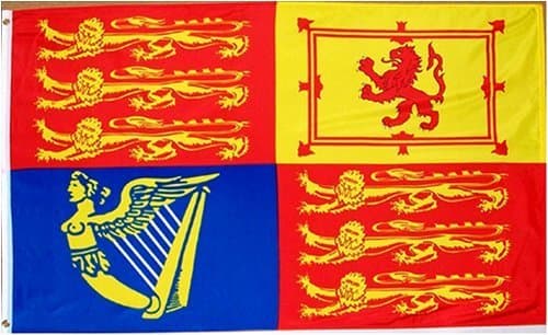 British (UK) Royal Standard Flag - 3 foot by 5 foot Polyester (NEW)