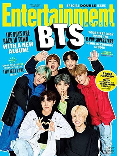 Entertainment Weekly Magazine (April 5 2019) BTS Cover Jin Suga J-Hope RM Jimin V Jungkook Unknown Binding