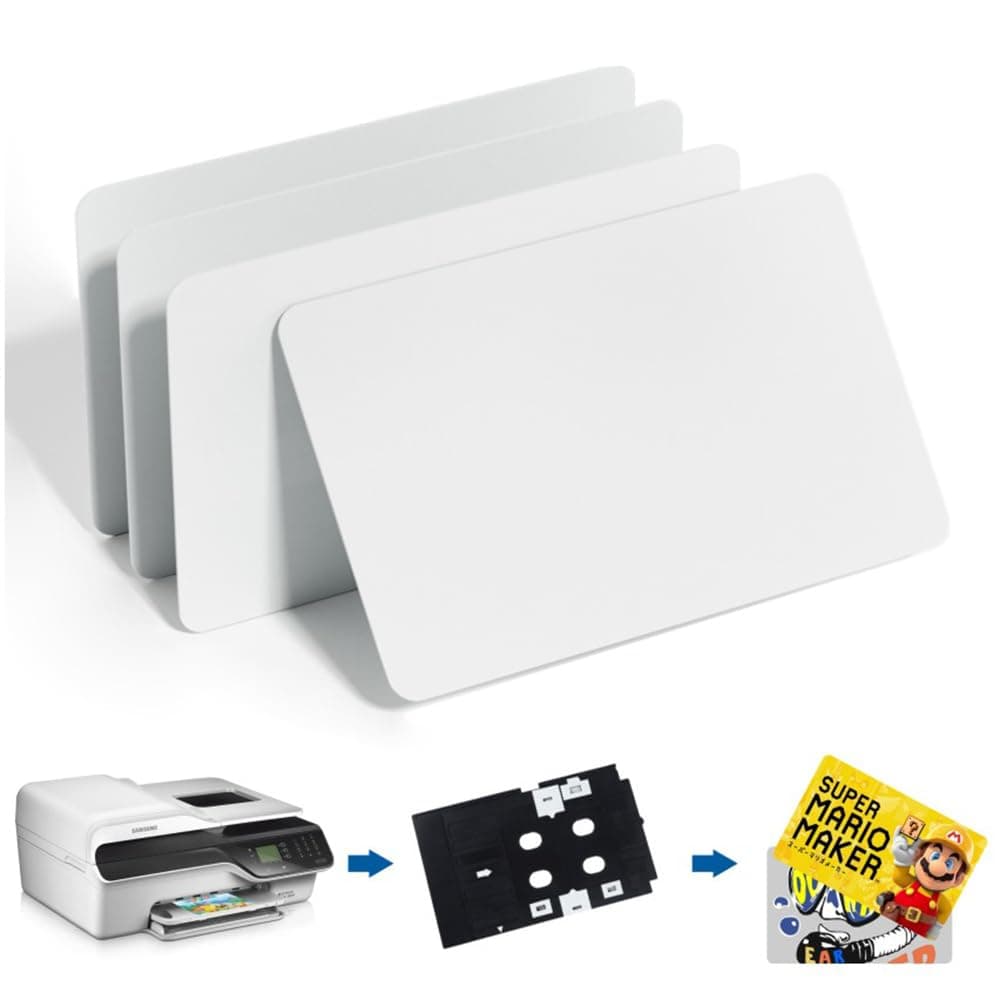 20 Inkjet PVC NFC Cards NTAG215 NFC Tags Printable Compatible with Epson and Canon Inkjet Printers, CR80 Blank Card, Waterproof Double Sided Printing, Compatible with Amiibo TagMo by TimesKey