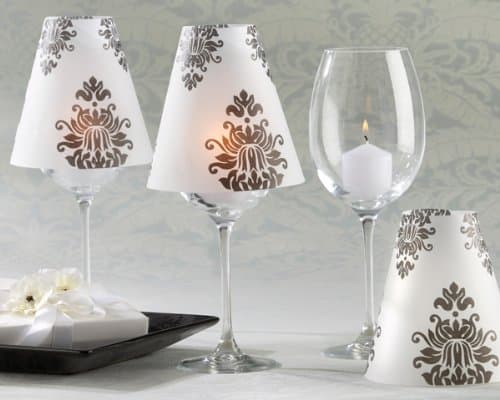 Kate Aspen Damask Vellum Shades, Set of 24