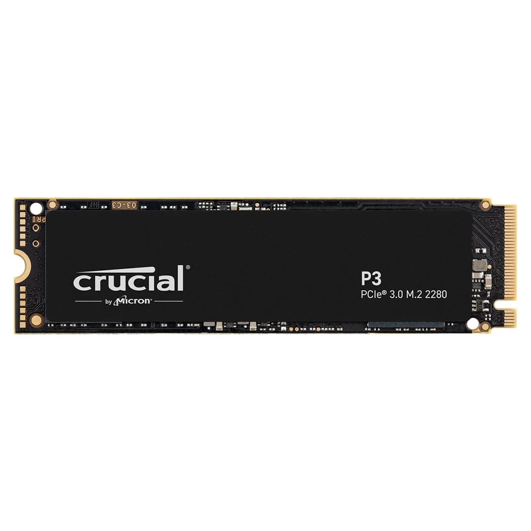Crucial 2 TB 3500MBs PCIe 3.0 NVMe M.2 Internal Solid State Drives, Black