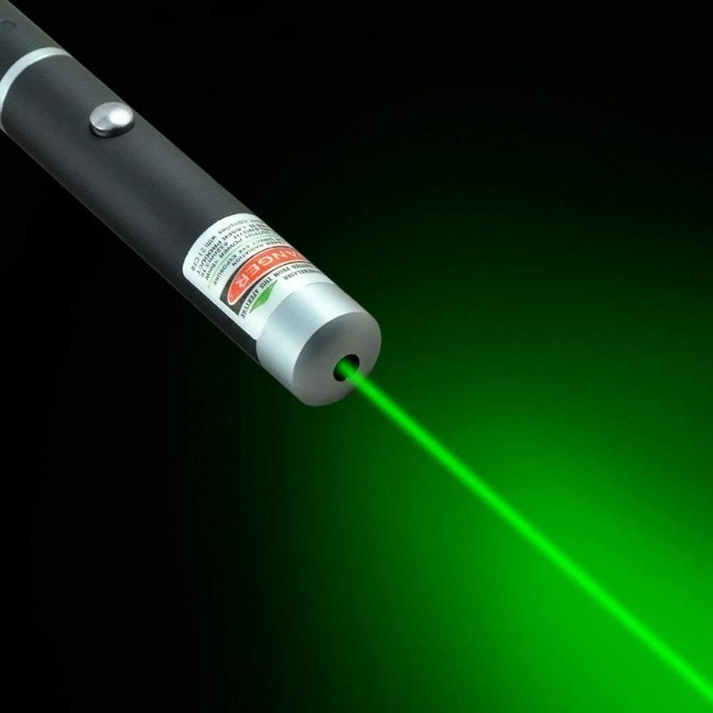 Green Multipurpose Laser Light Disco Pointer Pen Lazer Beam with Adjustable Antena Cap to Change Project Design for Presentation
