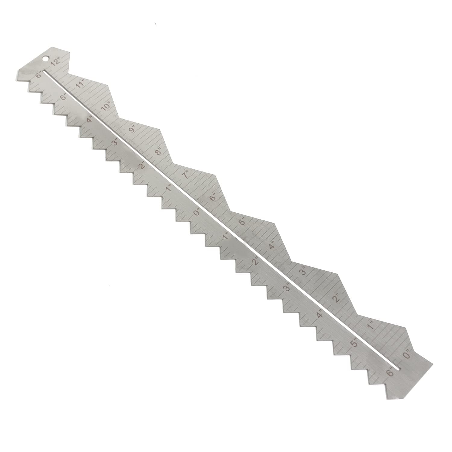 Stainless Steel Metal Paper Tearing Ruler for Cutting Paper to Irregular Edges 12'' Measuring Tool for School Office Architect and Drawing