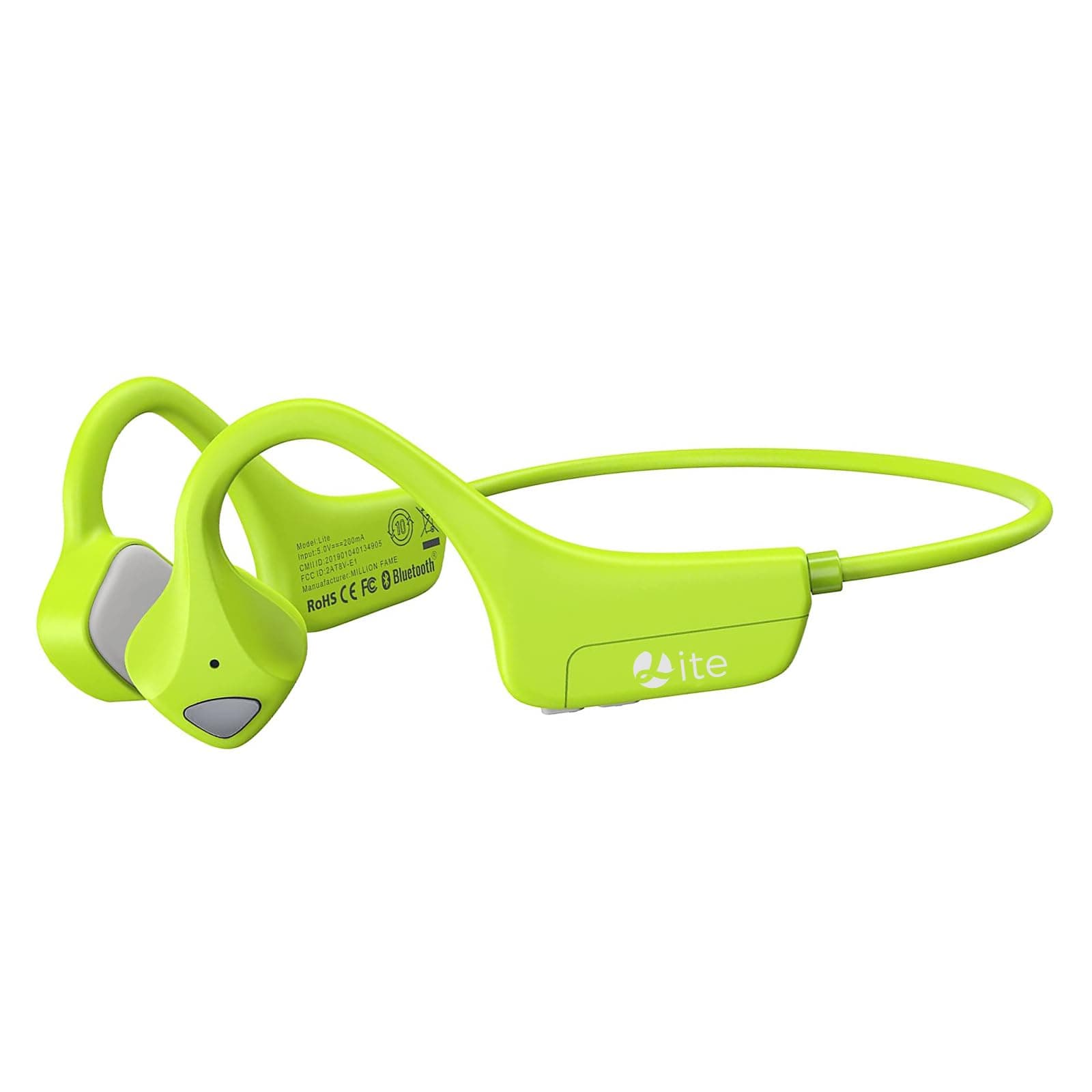 Bone Conduction Headphones Bluetooth, Open Ear Wireless Headset with Mic, Sweat Resistant Earbuds for Runnig Workout Hiking Running Fitness Walking (Green)
