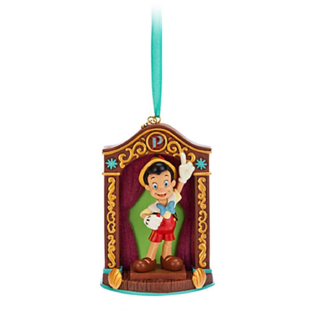 Disney Figural Hanging Ornament, Resin, Golden, 4" H, Christmas