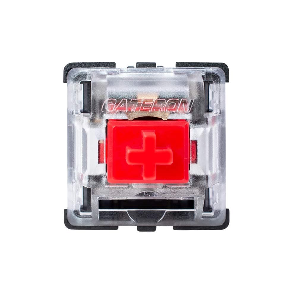 Granvela KS-8 Red Switches for Mechanical Keyboards, Linear 3-pin Black-Shell,Cherry MX Compatible-Pack 20
