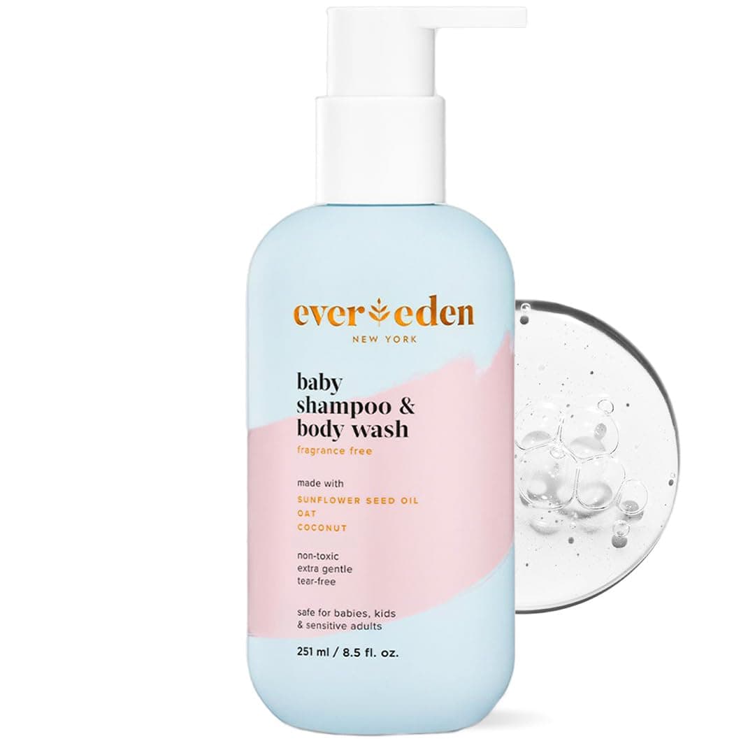 Baby Shampoo & Body Wash 2-in-1, 8.5 fl oz | Gentle, Non-Toxic, Fragrance-Free, Hydrating Formula for Sensitive Skin