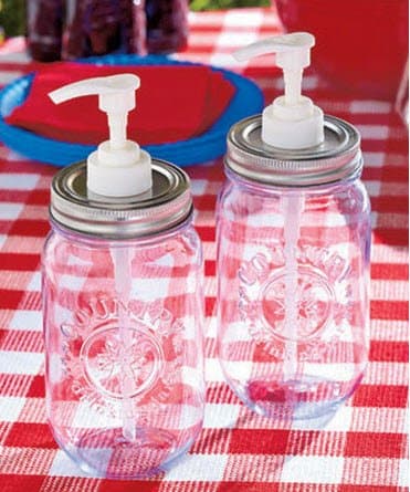 Mason Jar Condiment Dispensers - Set of 2