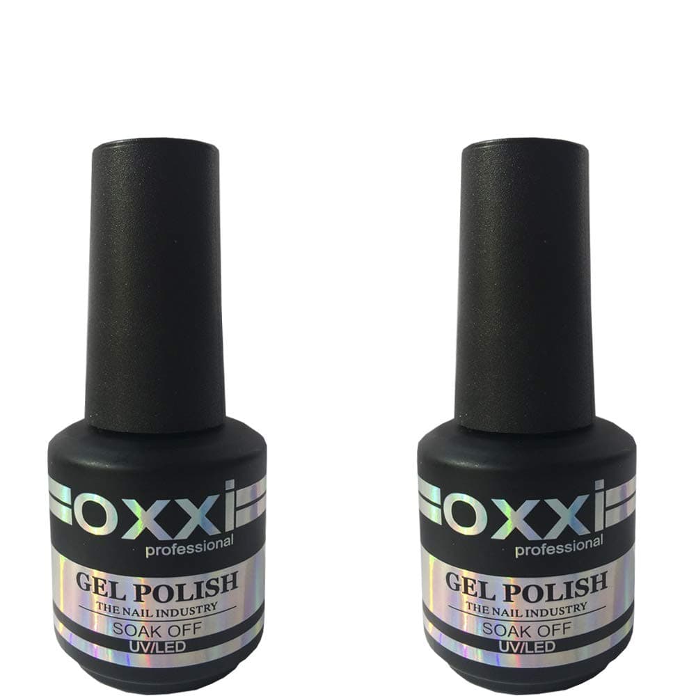 OXXI Professional SET 2in1 Rubber Base 15ml. + Top No-Wipe 15ml. (no sticky layer) / 0.5 fl oz Gel LED/UV Nail Polish Coat Soak Off Original