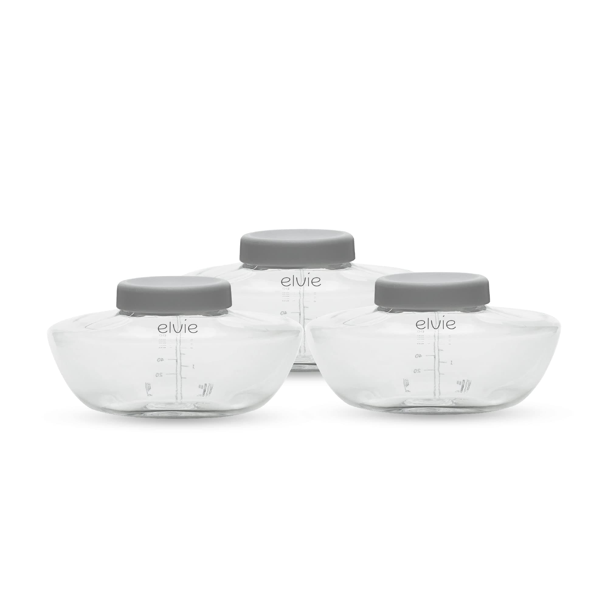 Elvie Pump Breastmilk Storage Bottles | 3 Pack | for Elvie Electric Breast Pump | Breast Milk Storage Baby Bottles for Breastfed Babies | Breast Feeding Essentials