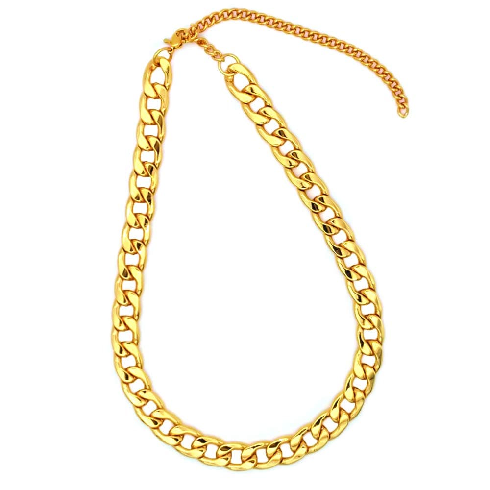 TUOKAY Iced Out Gold Dog Collar Gold Chain for Dog Costume Chain Bling Big Dog Necklace Chain Miami Cuban Necklace for Dog Cat (20mm Thick)