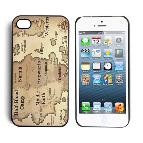 Aokdis New Hot Selling Fashional Individualized Hard Back Case for Iphone 5 5g 5s (Map)