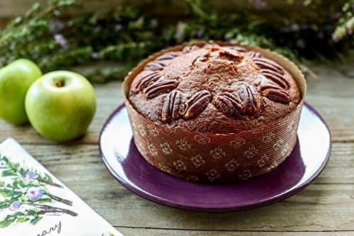 Pastry Chef's Boutique Round Cake Low Panettone Paper Pan Mold - 7 1/4'' X 2 3/8'' - 12Pcs