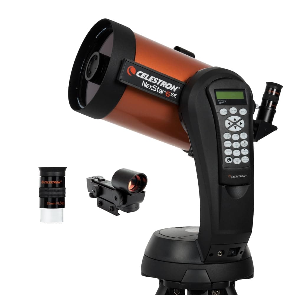Celestron NexStar 6SE Computerized Telescope – 6-Inch Schmidt-Cassegrain Optical Tube – Fully Automated GoTo Mount with SkyAlign – Ideal for Beginners and Advanced Users – 40,000+ Object Database
