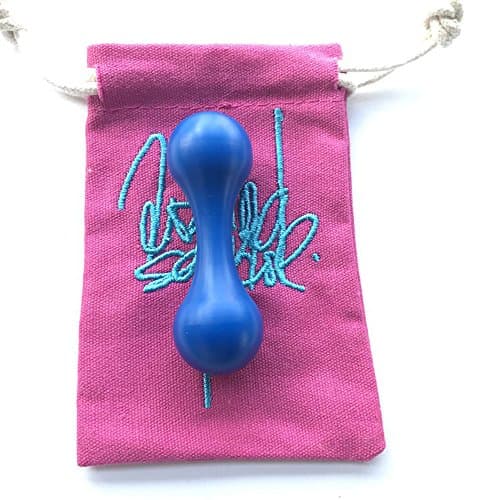 AroundSquare Knucklebone Skill Toy - Begleri - (Blue Delrin)