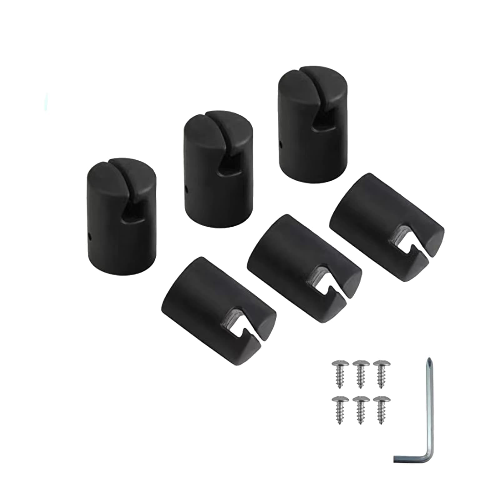 Trampoline Pole Cap Enclosure G Shaped Pole Cap Trampoline Shell Rod Cap with Screw for Flat Steel Sheet Top Ring System