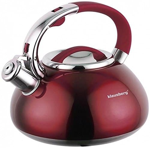 3 Litre Whistling Kettle Teapot Induction Water Jug Kettle Stainless Steel Premium Red