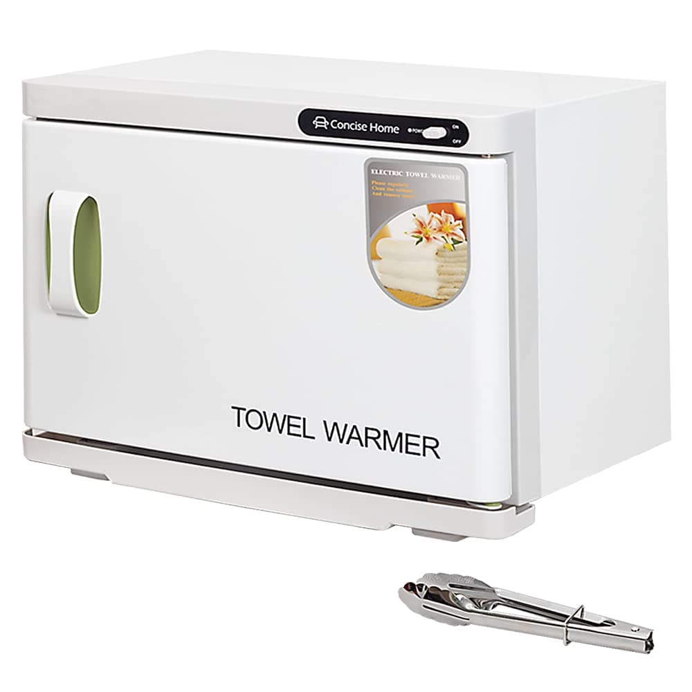 23L Towel Warmer Disinfection Cabinet 3-in-1 Hot Towel Steriliser Cabinet UV Heater Electric Equipment for Home and Hotel, White