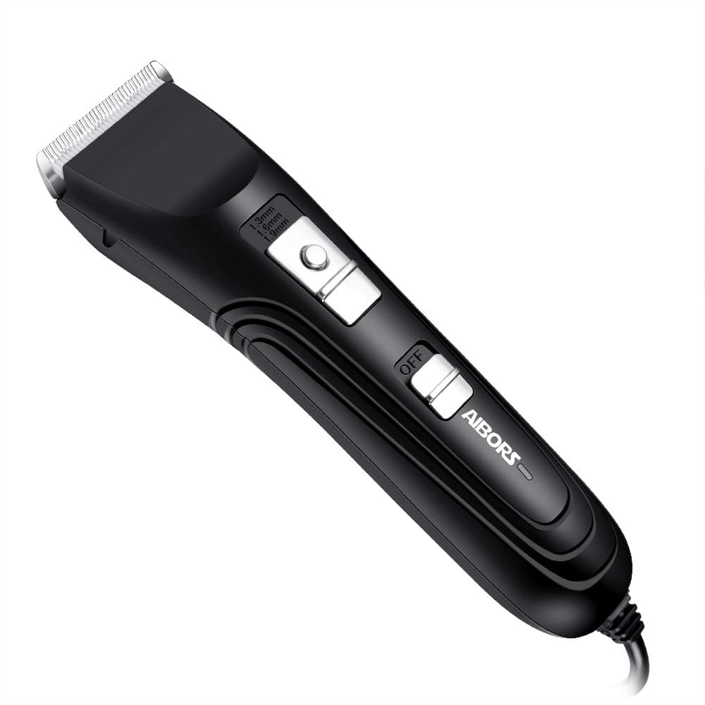Dog Clippers Shaver 12V High Power for Thick Heavy Coats Quiet Plug-in Pet Electric Professional Hair Grooming Clippers kit with Guard Combs Brush for Dogs Cats and Other Animals