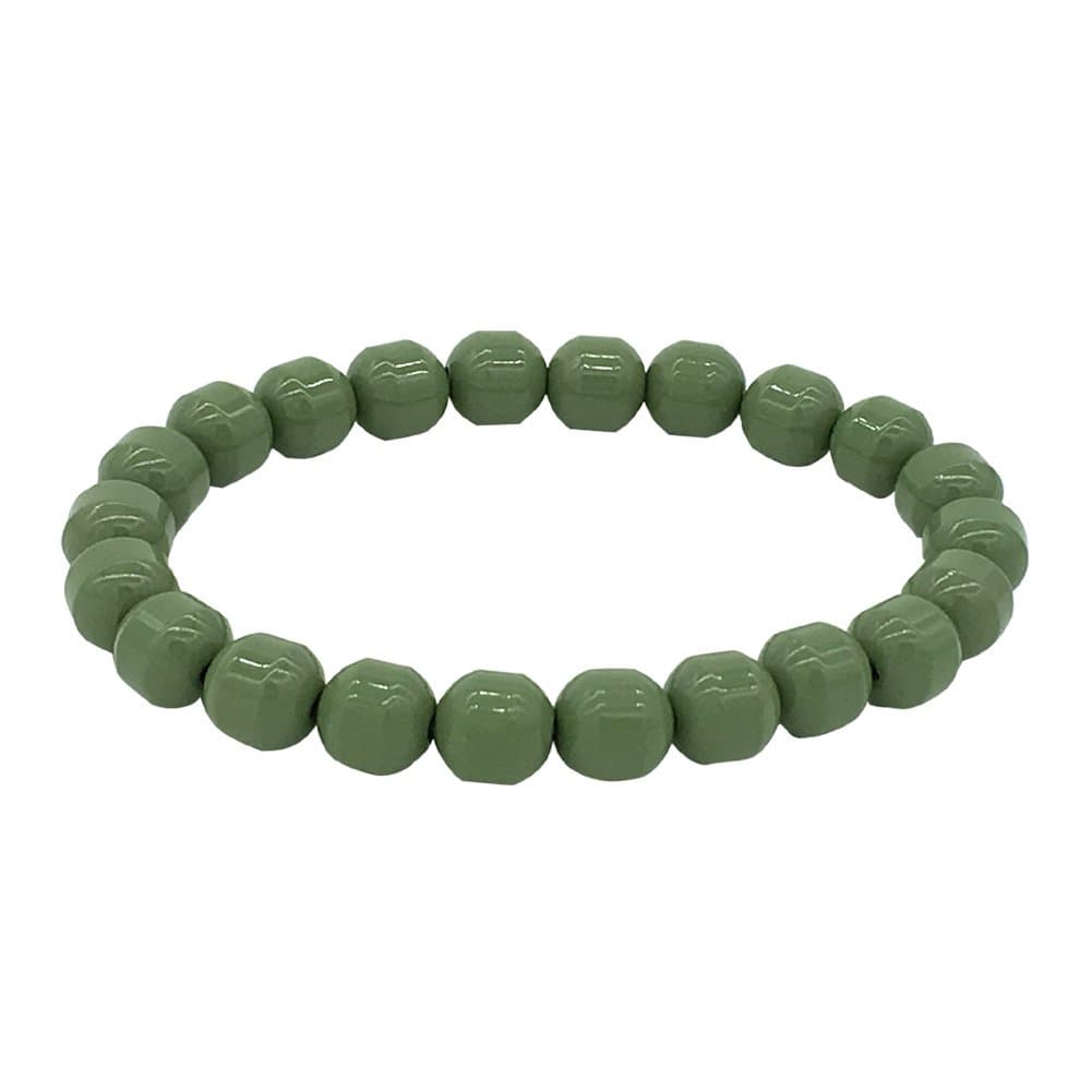 Power IONICS Green Tourmaline Bracelet Green Beads Bracelet Power Balance Bracelet Health Stretch(Green)