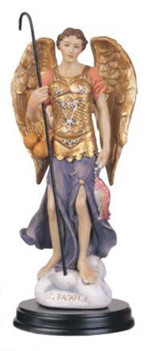 George S. Chen Imports SS-G-205.55 Archangel Raphael Holy Figurine Religious Decoration Statue, 5"