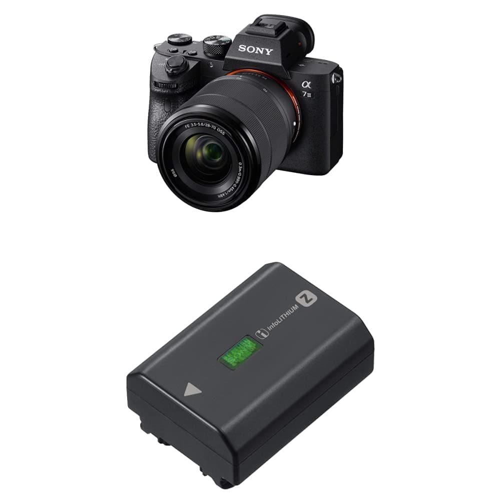 Sony Alpha 7 Iii Full Frame Mirrorless Camera With Fe 28-70Mm Lens And Extra Sony Np-Fz100 Rechargeable Battery Pack