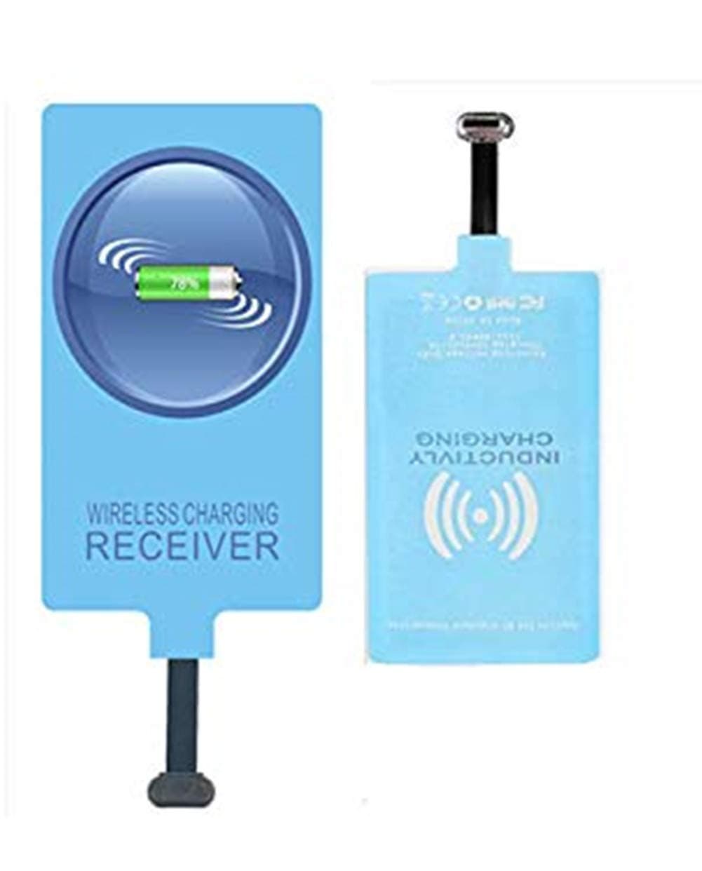 Wireless Charging Receiver Adapter with Fast Smart Microchip Technology for Samsung LG Huawei Sony Motorola Xiaomi Alcatel All Android Device USB Type-C