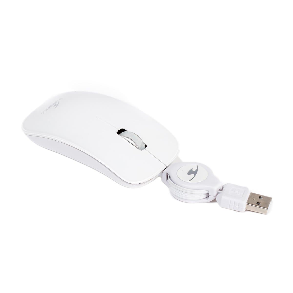 Bluestork bs-mmagic/W WIRED OPTICAL MOUSE WITH RETRACTABLE CABLE – WHITE