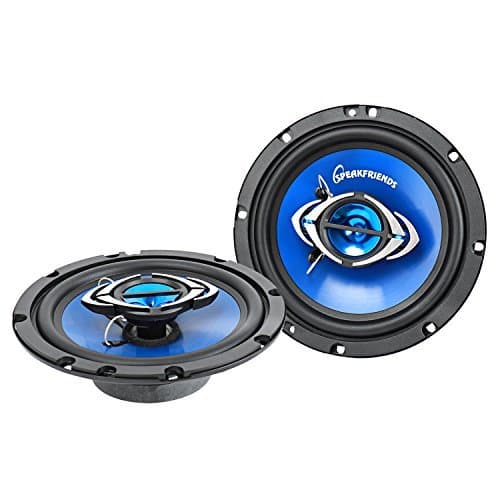 SFV654 6.5-Inch 800 Watt Full-Range 4-Way Coaxial Audio Car Speakers (Pair)