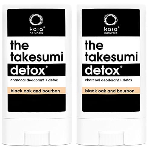 Black Oak and Bourbon Bamboo Charcoal Deodorant (Pack of 2), 0.42 oz. each