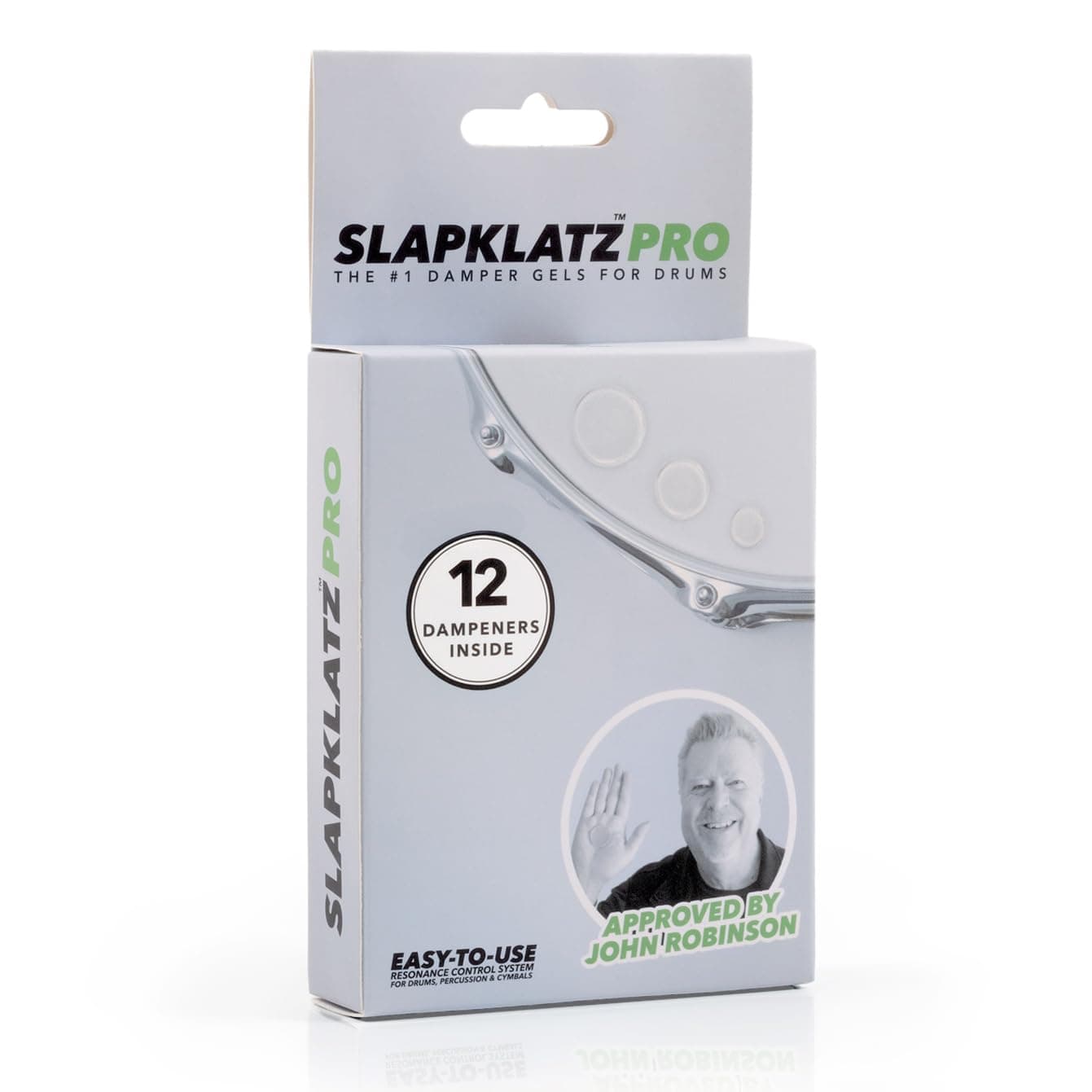 PRO Drum Gel Dampers – Clear – 12 Pads in 3 Sizes – Storage Case Included